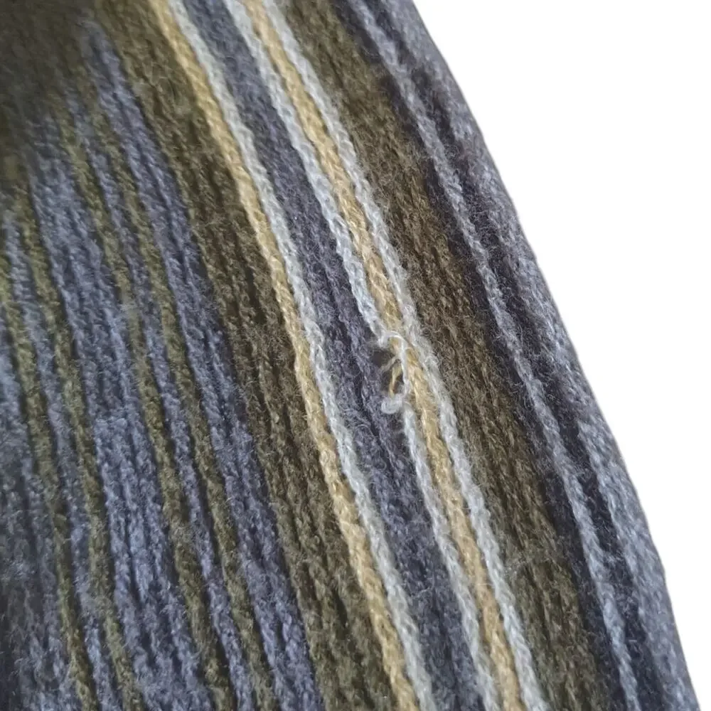 Echo Soft Acrylic Striped Fringe Scarf Gray Tan Blue Unisex Winter Wrap